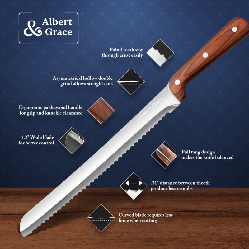 Albert&Grace bread knife specs