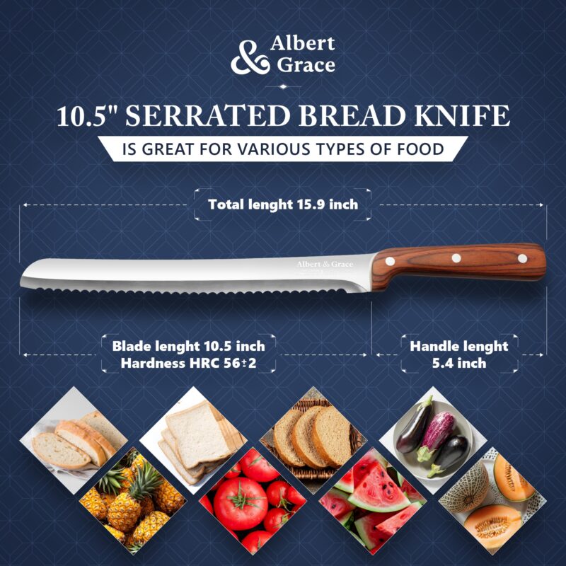 Albert&Grace bread knife sizing